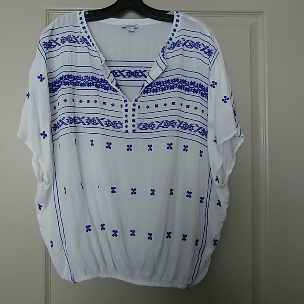 Lucky Brand Short Sleeve Dolman Blouse